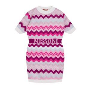Missoni Girls Zig Zag Knitted Jumper Dress / Multicolored